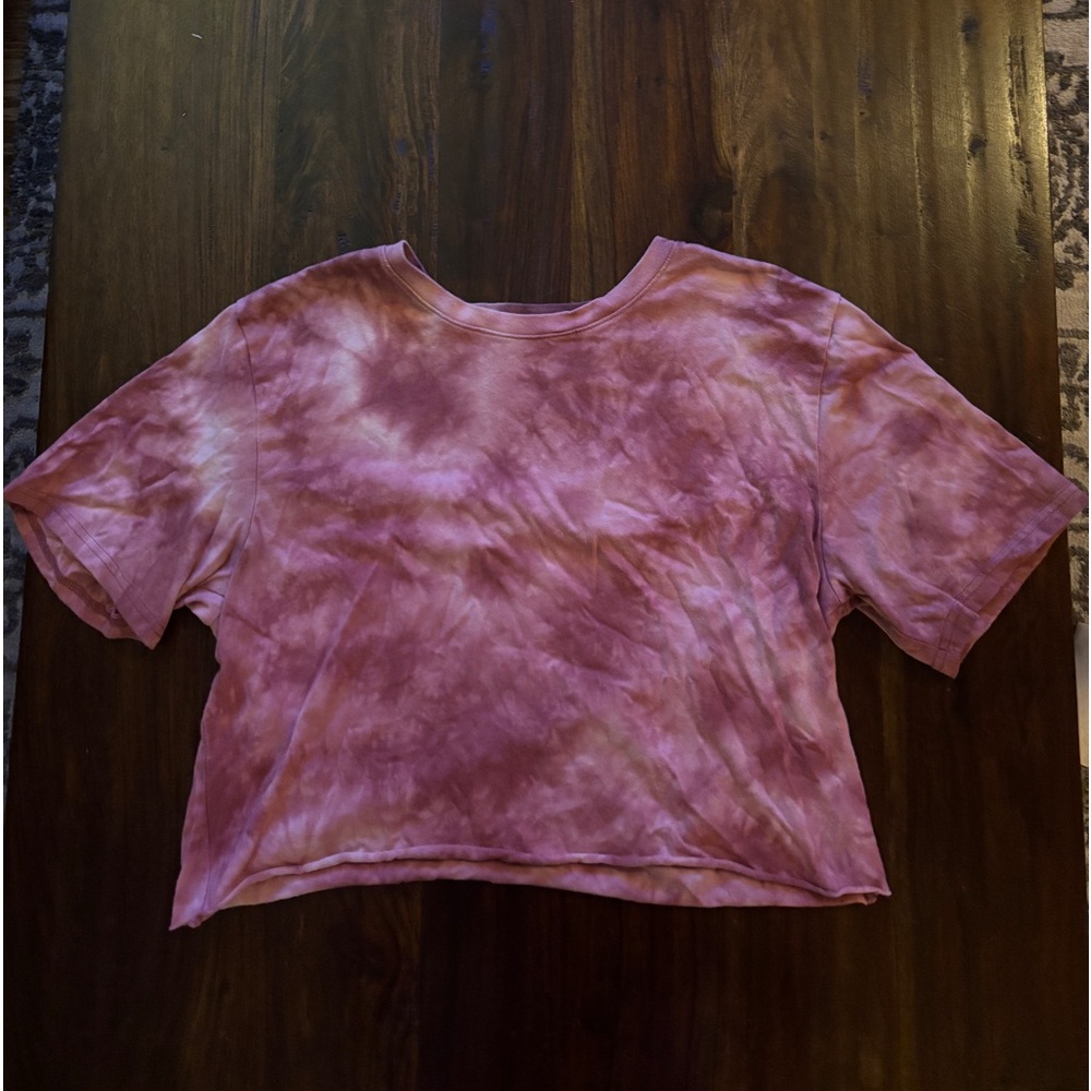 purple tie dye crop